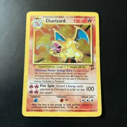 Charizard 4/130 HP Played Base Set 2 2000 Pokemon Card Holo Rare Holofoil - Image 1