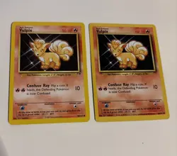 (2) 1999 Pokemon Base Set Unlimited Vulpix 68/102 - Image 1