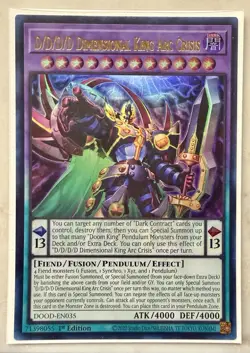 Yugioh! 1x D/D/D/D Dimensional King Arc Crisis DOOD-EN035 Ultra Rare 1st Ed NM - Image 1