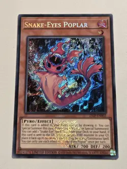 Snake-Eyes Poplar 25LP-EN002 Emblazoned Secret Rare Yugioh Limited Pack 2025 - Image 1