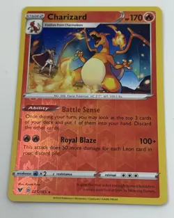 Pokemon Trading Card Game Charizard Reverse Holo Rare 025/185 Vivid Voltage - Image 1