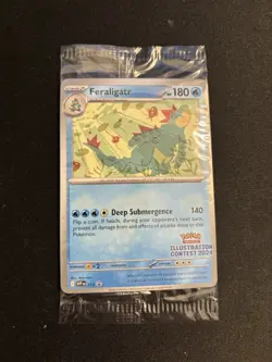 Pokemon 2025 Promo Feraligatr Illustration Contest 2024 Promo (3) Cards Sealed - Image 1