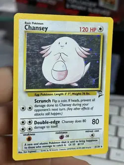 #2 Chansey 3/130 Base Set 2 2000 Holo Rare WOTC Pokemon Card TCG - Image 5