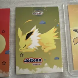 4 Card Pokemon Let’s Go Eevee Card Database Flareon, Jolteon, BabyLeafeon, - Image 3