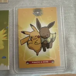 4 Card Pokemon Let’s Go Eevee Card Database Flareon, Jolteon, BabyLeafeon, - Image 4