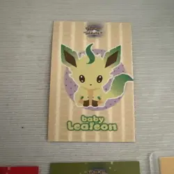 4 Card Pokemon Let’s Go Eevee Card Database Flareon, Jolteon, BabyLeafeon, - Image 5