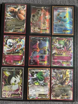 Lot of 92 EX/Full Art Mega/Holo Semi Modern Collection Of Pokemon Cards W/Binder - Image 5