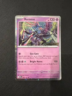 Pokemon Xerneas Card Mega Evolutions Stamp Promo 064/132 - Image 1