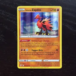 Galarian Zapdos 082/203 Pokemon Evolving Skies Sword & Shield Holo Rare Card NM - Image 1