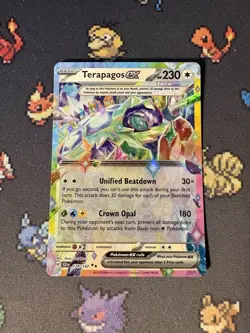 Pokemon Cards Terapagos ex 128/142 Ultra Rare Stellar Crown - (NM) - Image 1