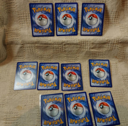 Lot of 10 Pokemon Card Charizard Pikachu Thunder Entei Mewtwo Nidoking Kingdra - Image 2