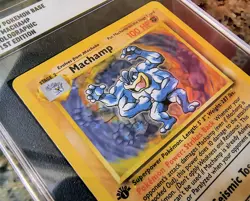 ✨Machamp Holo Rare 1st Edition Base Set 1999 Pokemon Card #8/102 SGC 4 Graded!🌟 - Image 3