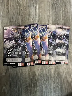 GUNDAM CARD GAME Newtype Rising Sleeved Booster Packs x6 GD01 English SEALED - Image 1