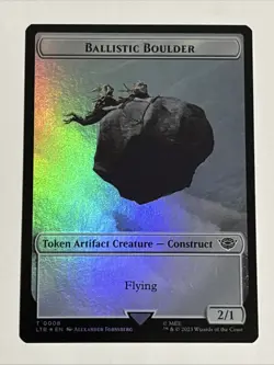 MTG Lord of the Rings Ballistic Boulder/Food Token Foil 0008/0010 - Image 1