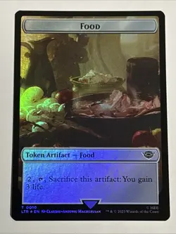 MTG Lord of the Rings Ballistic Boulder/Food Token Foil 0008/0010 - Image 2