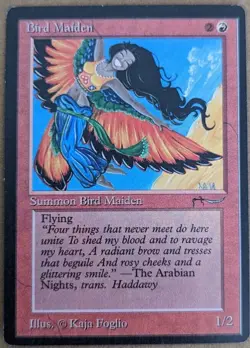 MTG Arabian Nights ~ Bird Maiden ~ NM/Unplayed - Image 1