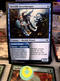 1x Merfolk Secretkeeper MTG Throne Of Eldraine Magic Regular - Image 1