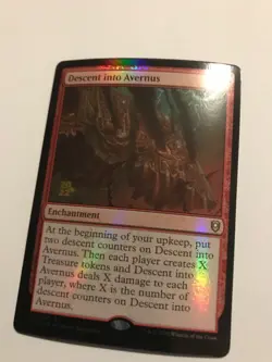Descent into Avernus (Pre-release) FOIL Commander Legends: Baldur's Gate; RED - Image 1