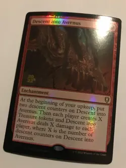 Descent into Avernus (Pre-release) FOIL Commander Legends: Baldur's Gate; RED - Image 3