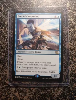 Magic the Gathering TCG Faerie Mastermind Normal RARE March of the Machines NM - Image 1