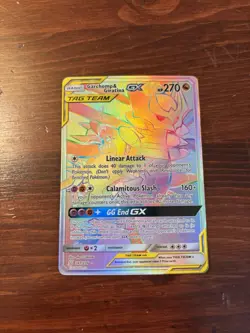 Pokemon Card Garchomp and Giratina GX (247/236) Rainbow Rare Unified Minds - Image 2