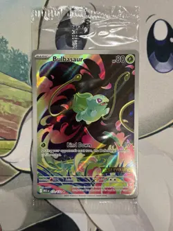 Pokemon Sealed Bulbasaur 133/132 Pokemon TCG Mega Evolution Stamped Promo - Image 1