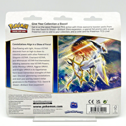 Pokemon TCG Sword & Shield BRILLIANT STARS 3-Pack Booster LEAFEON Promo • SEALED - Image 2