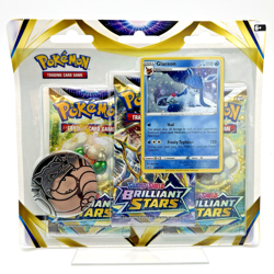 Pokemon TCG Sword & Shield BRILLIANT STARS 3-Pack Booster GLACEON Promo • SEALED - Image 1