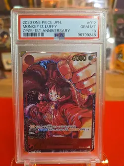 Monkey D. Luffy PSA 10 OP05 ST01-012 One Piece Japanese 2023 1st Anniversary - Image 1