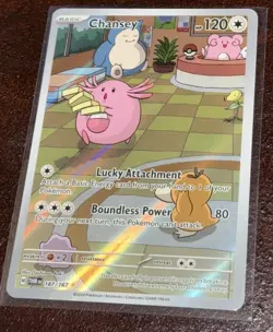 Pokemon TCG Twilight Masquerade Chansey Illustration Rare Full Art 187/167 - Image 2