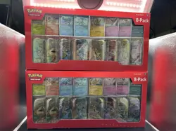 Lot of 2 - Pokemon TCG Prismatic Evolutions 8-Tin Costco Boxes - Minor Box Wear - Image 1