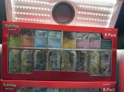 Lot of 2 - Pokemon TCG Prismatic Evolutions 8-Tin Costco Boxes - Minor Box Wear - Image 2