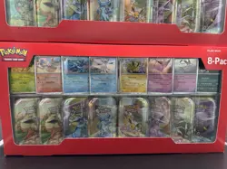 Lot of 2 - Pokemon TCG Prismatic Evolutions 8-Tin Costco Boxes - Minor Box Wear - Image 3