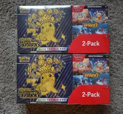 Pokemon Surging Sparks Elite Trainer Box/Booster Bundle Costco 2-Pack - Lot of 2 - Image 1