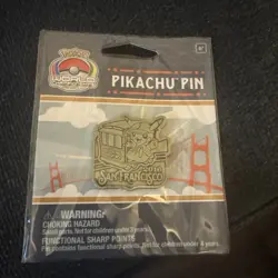 Pokemon PIKACHU 2016 SAN FRANCISCO WORLD CHAMPIONSHIPS COMPETITOR PIN RARE - Image 1