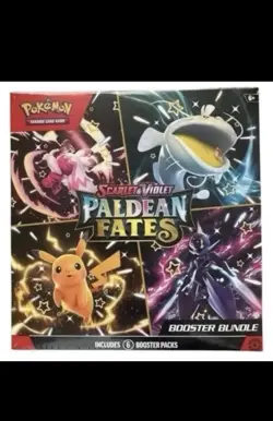 Pokemon TCG SV4.5 Paldean Fates Booster Bundle (6 Packs), SEALED, BRAND NEW - Image 1