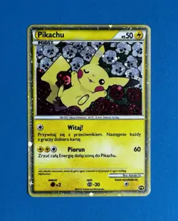 Pikachu PW Holo Pokemon 2010 World Collection Promo - Polish - US Back - LP+ - Image 1