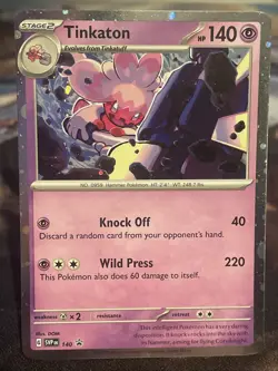Tinkaton SVP 140 Pokemon TCG Black Star Promo Cosmos Holo - Image 1