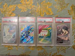 2024 Pokemon SV PSA Lot Of 4 Illustration Rare Cresselia Riolu Gulpin PSA 9 - Image 1