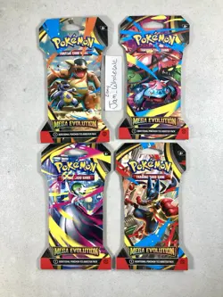 (LOT OF 4) Pokemon TCG Mega Evolution Each Art Set Sleeved Booster Packs NEW! - Image 1