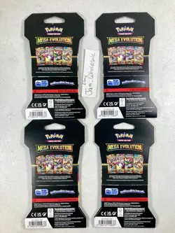 (LOT OF 4) Pokemon TCG Mega Evolution Each Art Set Sleeved Booster Packs NEW! - Image 2