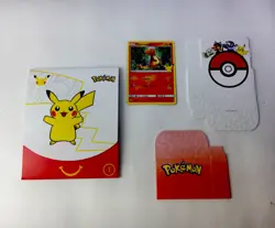 McDonald's Charmander 9/25 Non Holo Pokemon 25th Anniversary Promo Card & Extras - Image 1