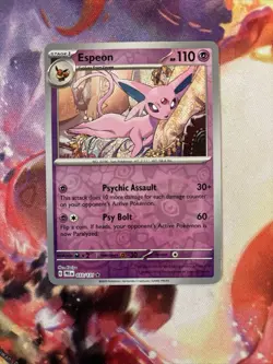 🚀 Pokemon TCG Espeon Prismatic Evolutions 033/131 Reverse Holo Rare Card MINT - Image 1