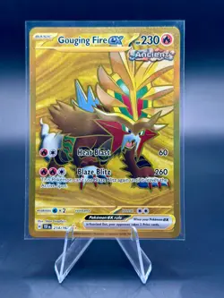 Pokemon TCG - Gouging Fire ex 214/162 - Temporal Forces - Holo Hyper Rare Card - Image 1