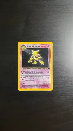 DARK ALAKAZAM 1/82 POKEMON CARD HOLO TEAM ROCKET LP/MP - Image 1