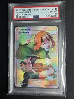 PSA 10 Gardenia 149 Full Art Trainer Ultra Prism Pokemon Card 2018 Gem Mint - Image 1