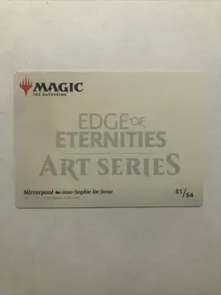 MTG EDGE OF ETERNITIES ART SERIES MIRRIRPOOL ANN_SOPHIE GOLD FOIL SIGNATURE NM - Image 2