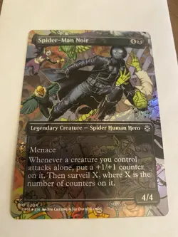 Spider-Man Noir (Borderless) Marvel's Spider-Man Foil 0204 MTG - Image 1