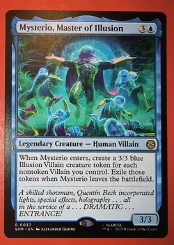 MTG: SPIDER-MAN, MYSTERIO,MASTER OF ILLUSION, 0037, REGULAR, RARE, NM, SPM - Image 1