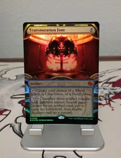 Transmutation Font (Showcase) Outlaws The Big Score Foil #58 MTG NM Mythic - Image 1